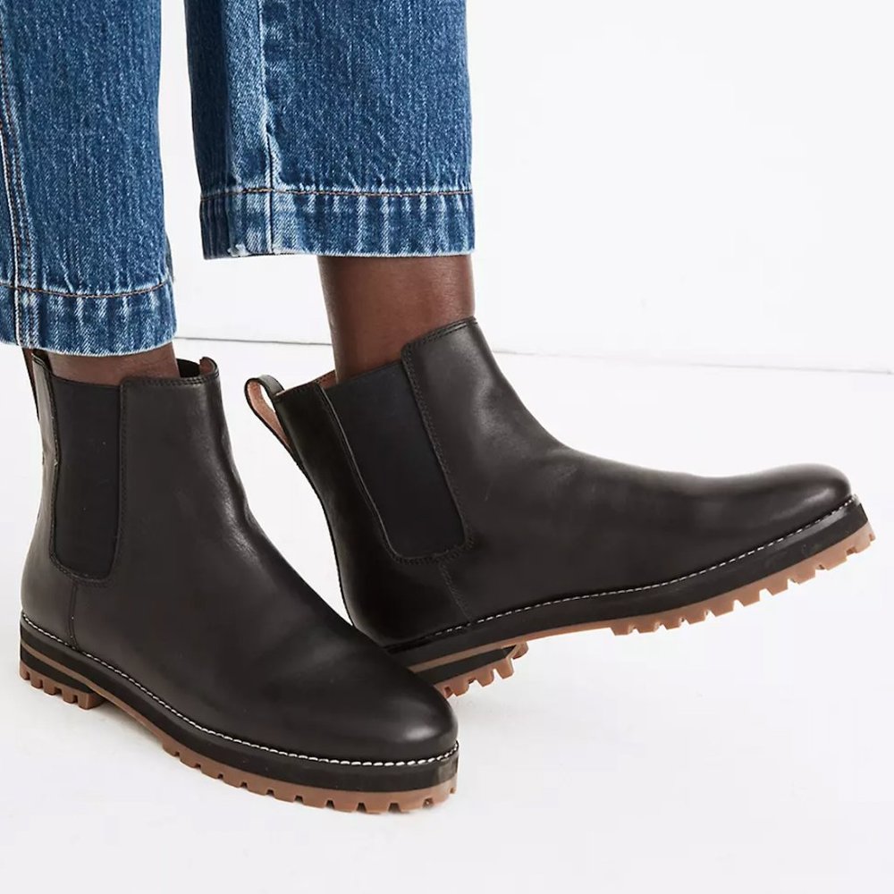 Madewell Ivy Chelsea Boot in Leather, sz 8